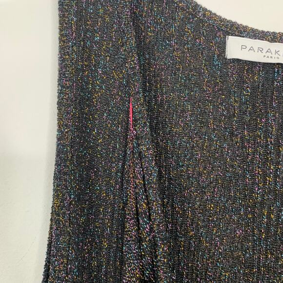 Parakian Black Glitter Cropped Jumpsuit - Picture 8 of 9